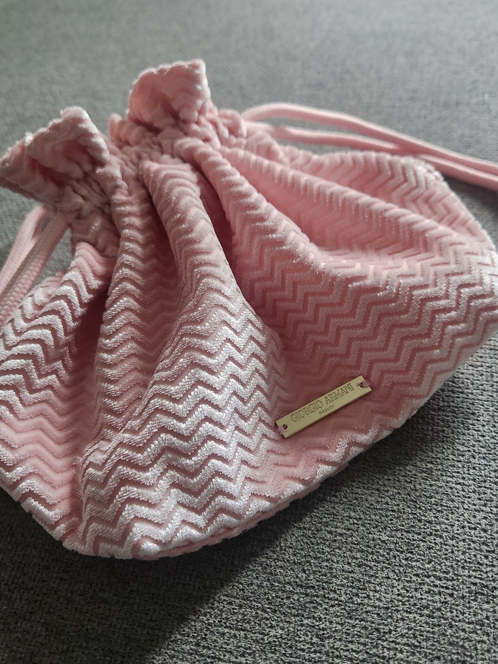 Giorgio Armani Pink Kids Drawstring Pouch